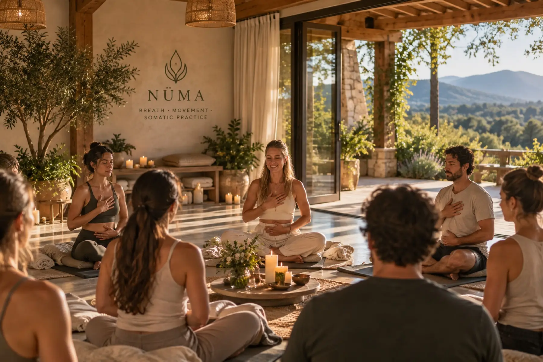 A Nüma breathwork session in the Restoration House
