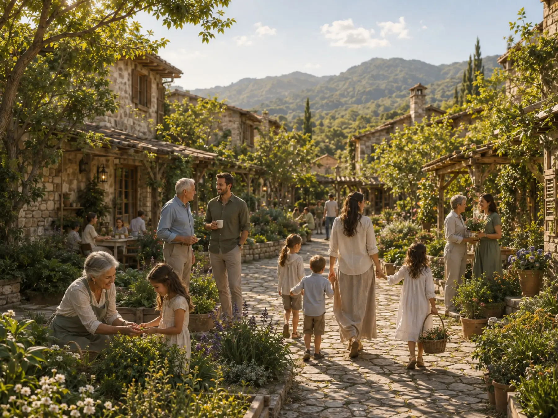 An intergenerational gathering of families at Still Waters